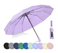 BAODINI Small UV Protection Travel Umbrella Compact for Rain and Sun UPF 50+ Windproof Portable 42 inch Umbrella for Women and Men