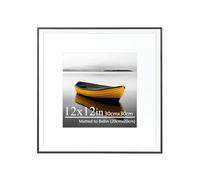 Baoee 12x12 Oak white Picture Frame，photo frame with acrylic glass,Poster Frame