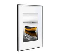 Baoee A3 Black white Two Tone Picture Frame with A4 Mount,photo frame with acrylic glass, A3 Frame,Poster Frame, certificate frame,Wall Mountable