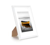 Baoee A4 white Picture Frame with 6x8 Mount,photo frame with acrylic glass, A4 Frame,Poster Frame, certificate frame,Wall Mountable