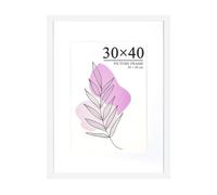 Baoee White 30×40cm Frames, photo frame with acrylic glass, Display Photo A4 with Mat, 30×40cm Certificate Frame for Table Top and Wall Mounting