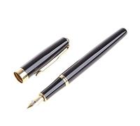 BAOER 388 Black Metal Fountain Pen Nib Business M Nib Fountain Pen Calligraphy Student School Supplies Classic Writing Tools Stainless Steel Right and Left Hand Cap A