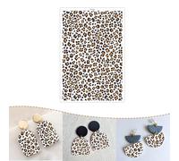 BAOFALI 10 Sheets Clay Transfer Paper for Earrings & Polymer Clay, Water Transfer Paper for Polymer Clay Jewelry Necklaces Pendants DIY Craft Supplies Leopard Pattern5.82x3.93in