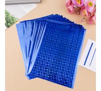 BAOFALI 100Pcs 7.9x11.4inch Toner Reactive Foil，Foil Paper for Toner Foiling Foil by Laser Printer and Laminator, for Scrapbooking Paper Crafts （Blue Gemstone）