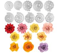 BAOFALI 10Pcs 3D Flowers Spiral Metal Cutting Dies for Card Making DIY Scrapbooking Embossing Stencil Die Cuts Punch Template Mould Arts Crafts Metal Cutting Dies for Paper Crafting Handmade Crafts