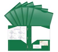 BAOFALI 12 Pack A4 Pocket Plastic Folder 2 Pockets and 3 Prongs 2 Card Slots, Durable, Tear-Resistant Heavy Duty Pocket Folders with Prongs, Colored Prong Folders for Schoolwork & Officer