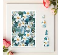 BAOFALI 12 Sheets Blooming White Flowers Transfer Paper for Polymer Clay, 5.82X3.93 inch Transfer Sheets Polymer Clay, Print Polymer Clay Transfer Paper for DIY Art Jewelry Earrings Making