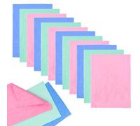 BAOFALI 12pcs Stamp ShammySuede ClothStamp Cleaner Super Absorbent Towel3 Colors for Stamp Cleaning Cloth