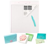 BAOFALI 12x12 Scoring Board for Making Envelope/Envelope Box/Gift Box; Large Multi-Purpose Score Board with Bone Folder and Triangular Guide; Envelope Maker Scoring Tool