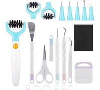 BAOFALI 15PCS Craft Vinyl Weeding Tools Set Spatula/Scissors with Cap/Piercing Tool/Weeder/Tweezers/Die Brush Scraper Basic Weeding Tool Kit Perfect for Vinyl, Paper, Iron-on Projects, and More.
