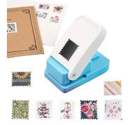 BAOFALI 1X0.8inch Rectangular Postage Stamp Punch, Scalloped Rectangle Lever Action Craft Punch for Paper Crafting Scrapbooking DIY Card Making Arts Crafts Supplies