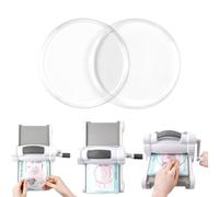 BAOFALI 2 Pcs/1 Pair Cutting Pads Acrylic Circular ; for Die Cutting Machine Warp-Resistant Transparent Polycarbonate Plastic Round Cutting PlatesforCrafting, Scrapbooking Die-Cut Machines (3.5")
