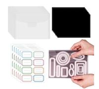 BAOFALI 20 Pcs/Set 7x5inch Stamp and Die Storage Bag and 6.9x5inch Rubber Magnetic Sheets,Die Storage Set for Storage Die Cutting Card Making Supplies DIY Scrapbooking(0.5 mm Thickness