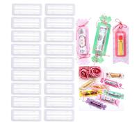 BAOFALI 20PCS 3.7x1.5inch Plastic Clear Rectangle Domes; Self-Adhesive Lip Balm Pouches Money Holder for DIY Craft Gift Cards Shaker Card Making Handmade Crafts Clear Pouch Cover Scrapbooking Tool