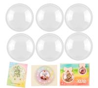 BAOFALI 20PCS 3D Dimensional Shaker Domes for Adding Dimensions to Cards - Plastic Puffy Shaker Window Covers for Crafts - Clear Pouch Cover - Scrapbooking Tool
