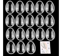 BAOFALI 20Pcs Easter Egg/Balloon Dimensional Shaker Sizes 2"x 3" Diameter for Card Making Cards,Plastic Clear Puffy Shaker Covers Shaker Window Blister Paper Crafting Card Making Arts Projects Crafts