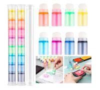 BAOFALI 24Pcs /Set Soft Bristles Finger Daubers with Storage Box Ink Blending Brushes Mini Stackable Blender Brushes Brush Head 0.75'' for Cardmaking Painting Drawing Handles Ink Blender Tool (Color)