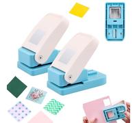 BAOFALI 2Pcs/Set 1 Inch Square Punch Lever Action Craft Punch Making 1X1 inch Equilateral Square for Paper Crafting Scrapbooking DIY Card Making Arts Crafts Supplies
