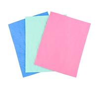 BAOFALI 3-Pack Stamp Shammy Cleaning Cloth - 6x8 Inch Super Absorbent Suede Cloth for Stamp Cleaner,Glass Mat and Craft Supplies,Reusable Stamping Tool, (Pink, Blue, Green)