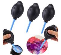 BAOFALI 3 PCS Soft Rubber Alcohol Ink Air Blower Dust Chips Camera Cleaner Craft Arts Painting Drawing Ink Black Blower Pump Hand Held Tool