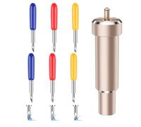 BAOFALI 30/45/60°Metal Cut Blades & Housing Compatible for with Maker/Maker 3/ Explore Air 2/ Explore 3 Cutting Machines Replaceable Deep-Point Blade & Fine-Point Blade DIY Craft