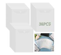 BAOFALI 30 Pcs/Set 7x9.4inch Clear Stamp and Die Storage Pockets, Stamp Storage Bags, Plastic Envelopes, DIY Scrapbooking Storage Die Cuts for Stencil Storage Card Making Cutting Dies