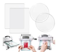 BAOFALI 4 Pcs/Set Standard Cutting Pads |Large 5inch Circular Cutting Pads| for Die Cutting Machine | Clear Polycarbonate | Die Cutting Plates DIY Scrapbooking Paper Crafting
