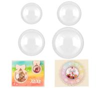 BAOFALI 40 Pack Circle Shaker Domes for Card Making Peel-Away Adhesive Clear Plastic Dimensional Paper Crafting Window Blister Puffy Covers 4 Sizes Diameter