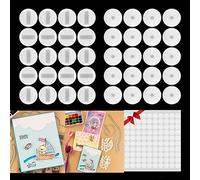 BAOFALI 40Pcs/Set Gliders for Slider Cards Rotating Roating and Sliding Gliders with Double Sided Adhesive Circles for Card Making DIY Scrapbooking Arts Tools（Excluding Cutting Dies）