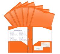 BAOFALI 42 Pack A4 Pocket Plastic Folder 2 Pockets and 3 Prongs 2 Card Slots, Durable, Tear-Resistant Heavy Duty Pocket Folders with Prongs, Colored Prong Folders for Schoolwork & Officer