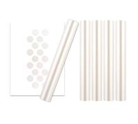 BAOFALI 5 PCS 16.4 Feet x 5.9 inch Heat Activated Foil Hot Foil Roll Heat Activated Foil ，Foil Transfer Sheets forScrapbooking and Mixed Media Projects Heat Foil Pen(White)