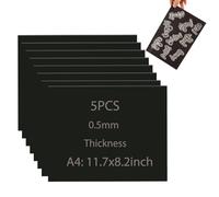 BAOFALI 5Pcs/Set A4 11.7x8.2inch Sheets Rubber Soft Magnet Sheet for Metal Cutting Dies Storage Orangize Crafts Tool Scrapbooking Arts and Crafts Flexible Placement Mats(Thickness0.5mm)