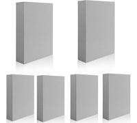 BAOFALI 6 Pcs Stamping Foam Grey Moldable Foam Stamps Plastic Dry Foam Stamp Pad Cut and Dry Foam Stamping Foam Block for Sculpture, Modeling, DIY Arts and Handicrafts Projects