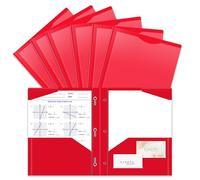 BAOFALI 60 Pack A4 Pocket Plastic Folder 2 Pockets and 3 Prongs 2 Card Slots, Durable, Tear-Resistant Heavy Duty Pocket Folders with Prongs, Colored Prong Folders for Schoolwork & Officer