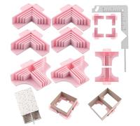 BAOFALI 7Pack Clamps Corner Guides Cartonnage Corner Holding with Metal Bookbinding Cover Tool ，Corner/Divider Assembly, (3 mm, 2 mm, 1.5 mm, 1 mm) wide .for Book Covers, Chipboard Boxes, Dioramas