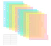 BAOFALI A5 Size Plastic Dividers with 10 Tabs, Reinforced Edge, for 6 Ring Binder, Wide Application Guarantee