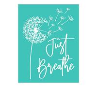BAOFALI Dandelion Silkscreen Stencil,Reusable Self-Adhesive Silk Screen Printing, for Decor/Printing on Wood/Fabric/Wall/Cup/Plate/Glass/Paper, Home Christmas Decorations Pattern (8.5x11inch)