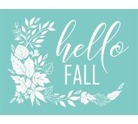 BAOFALI Hello Fall Theme Stencils,8.5x11inch Self-Adhesive Reusable Mesh Silk Screen Stencil for Painting on Wood, Canvas, Paper, Fabric, Walls, Furniture, Crafts Home Decor…
