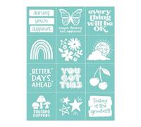 BAOFALI Silkscreen Stencil You Got This Minis,Reusable Self-Adhesive Silk Screen Printing, for Decor/Printing Wood/Fabric/Wall/Cup/Plate/Glass/Paper, Home Craft Projects Decorations Pattern (8.5x11in