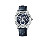 BAOFEILUN Luxury Watch for Men 42mm, Autoamtic Self Wind, Diamond Dial, Full Calendar, Leather Strap, Sapphire Crystal Crown,Three Hand, Analog Wrist Watch for Work Casual Business, Gift for Him