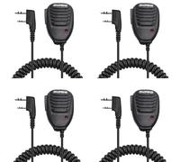 BAOFENG 4 Pack UV-5R Speaker Microphone Handheld Mic for UV-5R Ham Radio 2Pin K Compatible with UV-K5 8UV-82 K5Plus UV-17R P15UV UV-5RM
