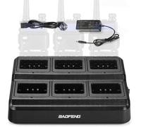 BAOFENG 6-Way Charger for GT-5R Walkie Talkies, Multi-Charging Station for GT-5R and UV-5R Radios and Batteries, Pack of 1