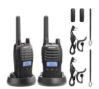 BAOFENG BF-88ST Pro PMR446 Walkie Talkie, Upgraded Long Range Rechargeable License-Free Two Way Radios with LCD Display, VOX Dual Watch, Desktop