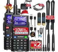 Baofeng Radio Ham Radio Handheld AR-5RM 10W Long Range Rechargeable Tactical NOAA Weather Two Way Radio Walkie Talkie for Adults with Programming Cable,USB-C Charging for Survival Gear Hunting,2 Pack