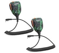BAOFENG Radio Microphone,Remote Shoulder Police Mic UV-5R BF-F8HP 5RM UV-21R K5PLUS UV-17R TIDRADIO TD-H3 TD-H8 Quansheng UV-K5 walkie Talkie Handheld Speaker mic (Camo*2 pack)