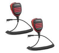 BAOFENG Radio Microphone,Remote Shoulder Police Mic UV-5R BF-F8HP 5RM UV-21R K5PLUS UV-17R TIDRADIO TD-H3 TD-H8 Quansheng UV-K5 walkie Talkie Handheld Speaker mic (Red*2 pack)