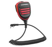 BAOFENG Radio Microphone,Remote Shoulder Police Mic UV-5R BF-F8HP 5RM UV-21R K5PLUS UV-17R TIDRADIO TD-H3 TD-H8 Quansheng UV-K5 walkie Talkie Handheld Speaker mic (Red*1 pack)