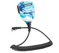 BAOFENG Radio Microphone,Remote Shoulder Police Mic UV-5R BF-F8HP 5RM UV-21R K5PLUS UV-17R TIDRADIO TD-H3 TD-H8 Quansheng UV-K5 walkie Talkie Handheld Speaker mic (Blue Camo*1 pack)