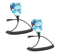 BAOFENG Radio Microphone,Remote Shoulder Police Mic UV-5R BF-F8HP 5RM UV-21R K5PLUS UV-17R TIDRADIO TD-H3 TD-H8 Quansheng UV-K5 walkie Talkie Handheld Speaker mic (Blue Camo*2 pack)