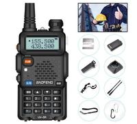 Baofeng Uv-5R Iii Tri-Band Walkie Talkie Long Range Fm Two Way Radio & Headset